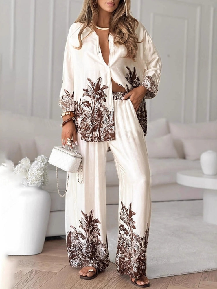 Printed Long Sleeve & Pants Set