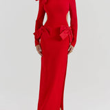 Red Bow Maxi Dress