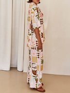 Sophisticated Loose-Fitting Unique Printed Two-Pieces Set