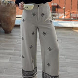 Flora Linen Blend Trousers
