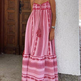 Ethnic Style  Knitted Slip Maxi Dress