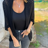 Hollow Half Sleeve Cardigan