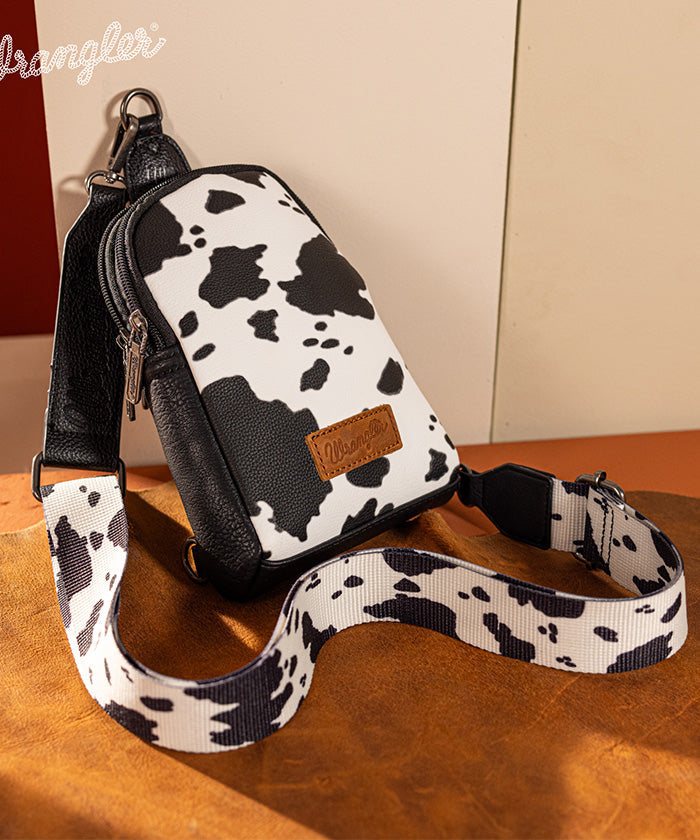 Wrangler Cow Print Sling Bag