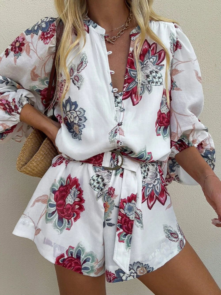 Summer Bloom Shorts Ensemble