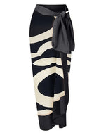 Colorblock Halter High-Waist One-Piece Swimsuit