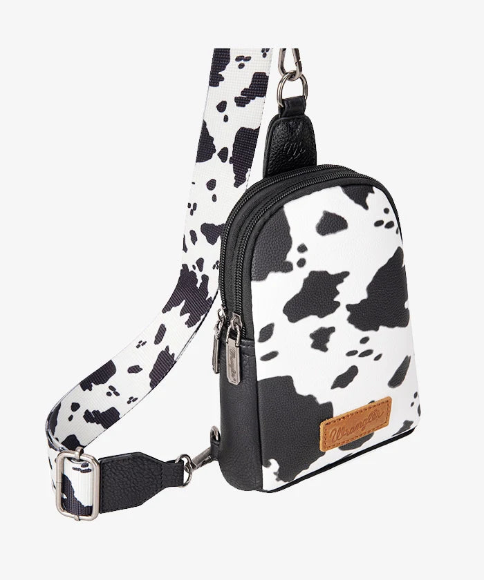 Wrangler Cow Print Sling Bag