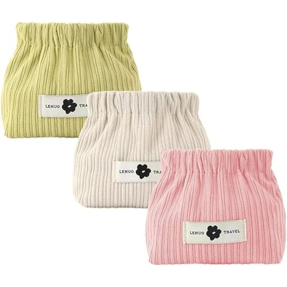 Corduroy Elastic Hair Tie Organizer