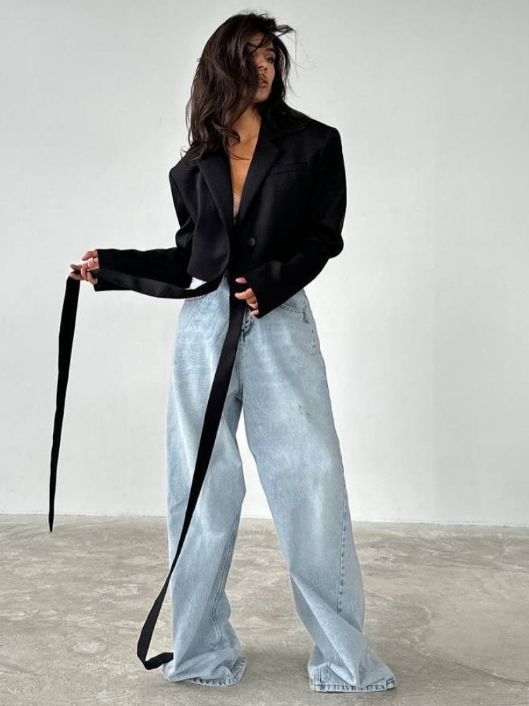 Tie-Waist Blazer