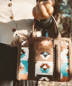 Wrangler Aztec Sherpa Trim Crossbody Purse Collection