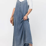 NEWPORT RESERVE I Vintage-Inspired Loose Fit Denim Maxi Dress