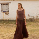Pleated Bodice Midi Dress