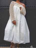 Casual Knitted Bolero And Midi Dress
