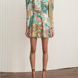 Hand-Painted Printed Mini Dress