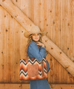 Wrangler Southwestern Pattern Concealed Carry Wide Tote Collection