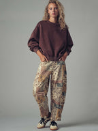 Boho Patchwork Wide-Leg Pants