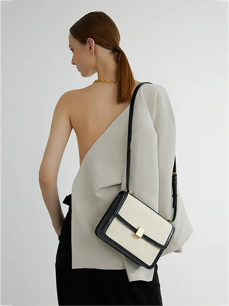 Minimalist Canvas Crossbody Shoulder Bag for Women