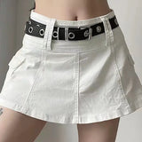 Sleek High-Waisted Denim Skirt