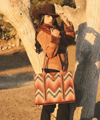 Wrangler Southwestern Pattern Concealed Carry Wide Tote Collection