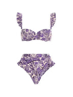 Dragonfly Ruffle Bikini Swimsuit Set