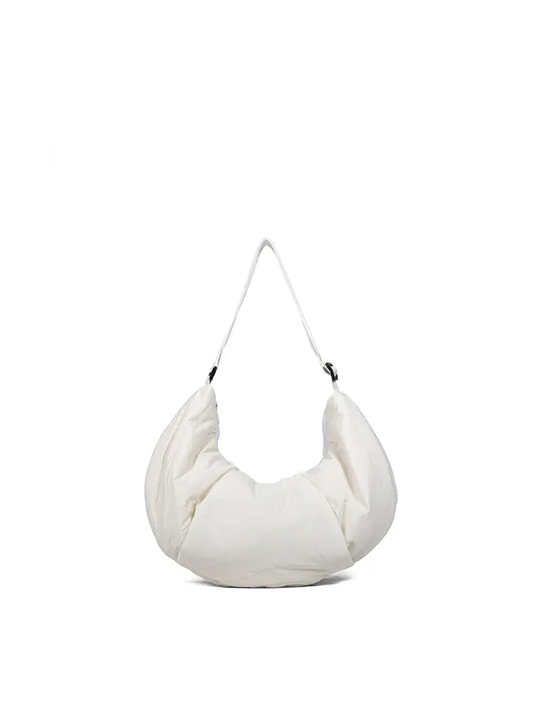 New Lightweight Ruched Hobo Crossbody Bag