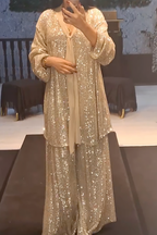 Hampagne Sequin Loose Pants Set