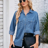 Lightweight Washed Denim Shirt