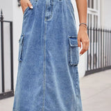 Versatile Slimming Denim Skirt