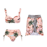 Palm Tree Print Vacation Bikini Set