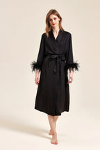 Pink Feather Bridal Robe