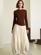 Designer Cloud Pleated Bloom Skirt
