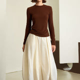 Designer Cloud Pleated Bloom Skirt