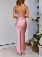 Spring/Summer One Shoulder Gown Waist Maxi Dresses