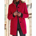 Vintora | Retro Damen-Windjacke mit Knöpfen und Stehkragen