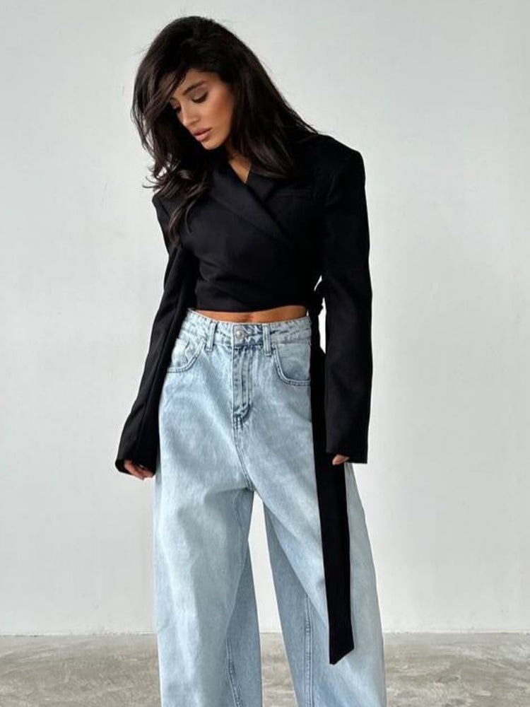 Tie-Waist Blazer