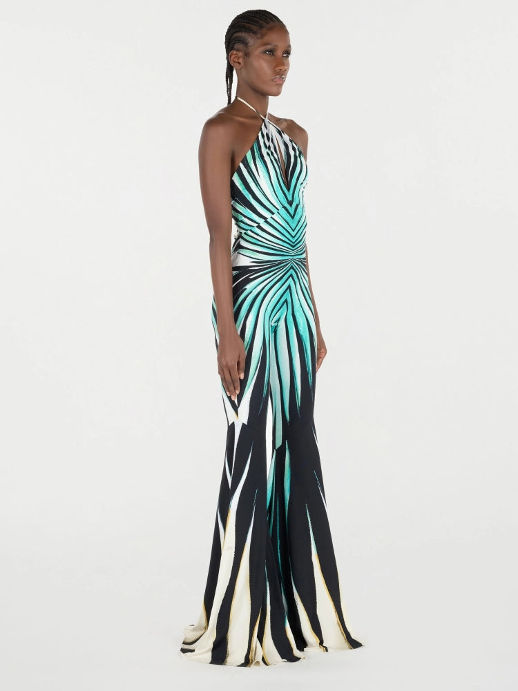 Ray of Sea Print Jumpsuit