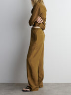 Shawl Lapel Suits Pants Set