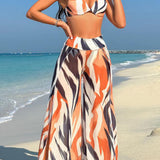 Beach Vacation Printed Bikini Set
