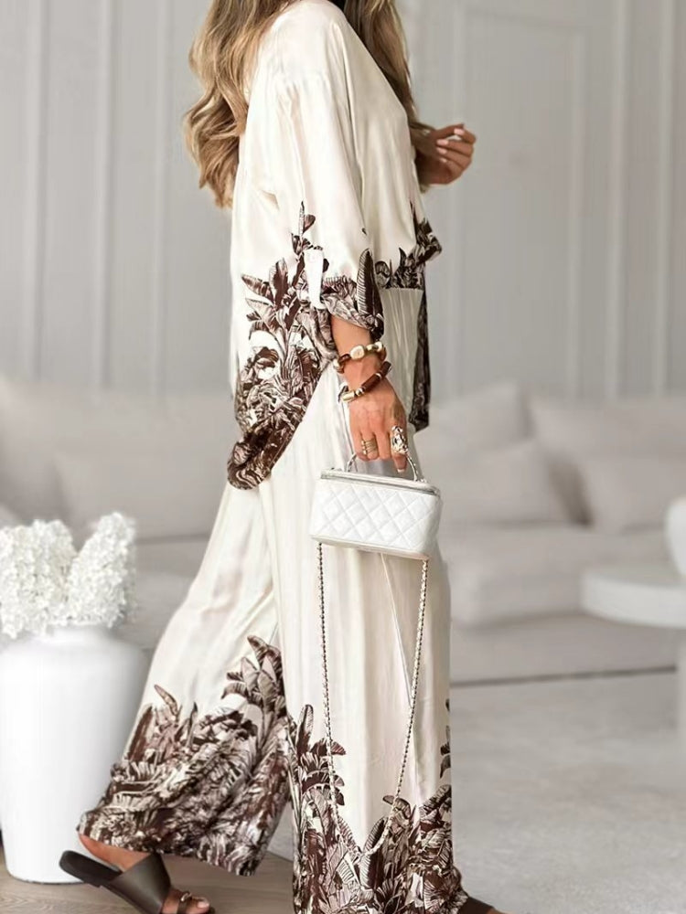 Printed Long Sleeve & Pants Set