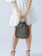 Handcrafted Wooden Bead Barrel Bag