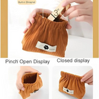 Corduroy Elastic Hair Tie Organizer