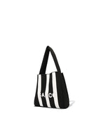 Colorblock Knit Tote Bag