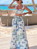 Tropical Print Two-Piece Bikini Set