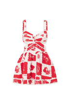 Leila Printed Cut-out Mini Dress