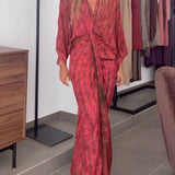 Kimono-Style Printed Dress