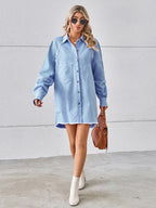 Washed Denim Fringe Patchwork Dress