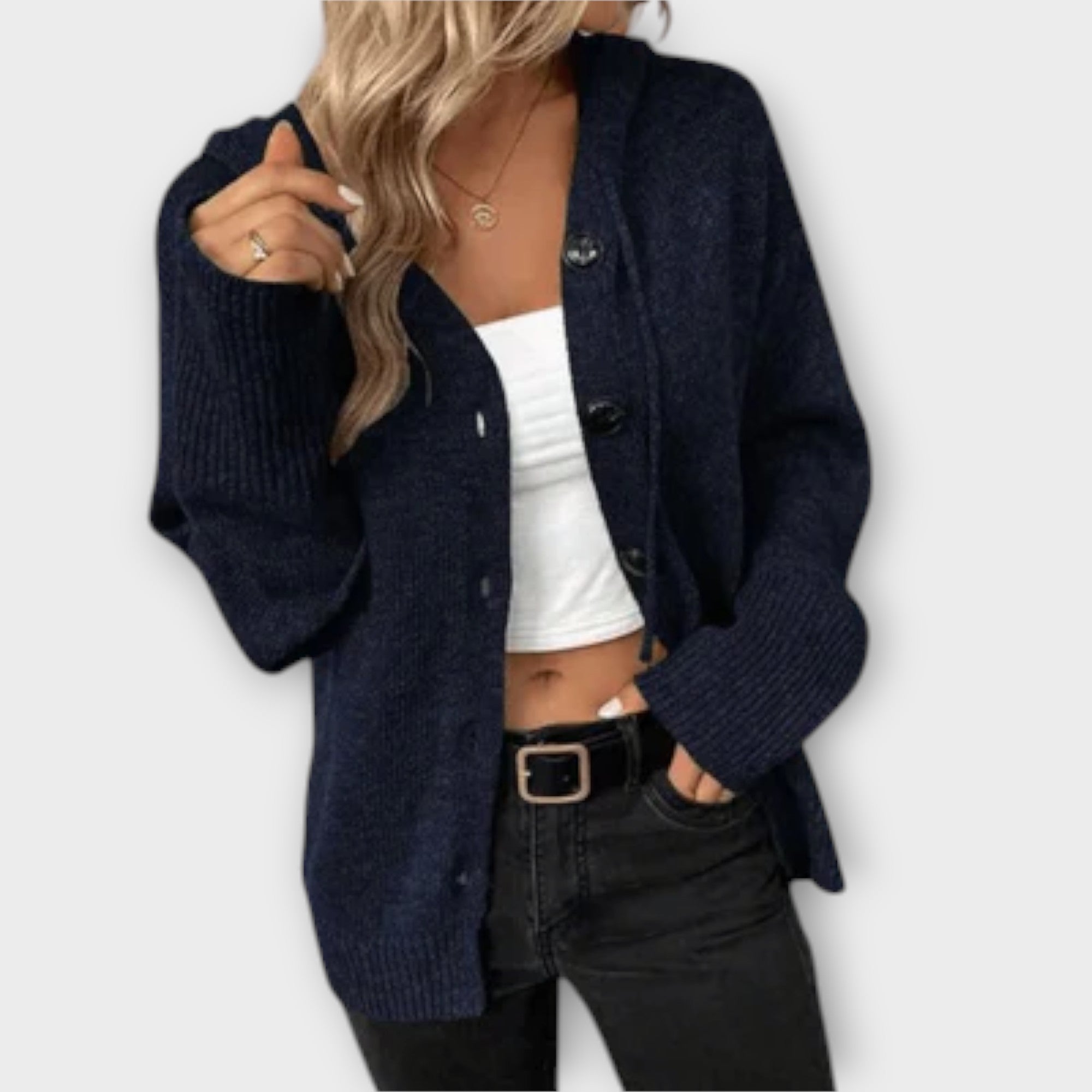 Lucía | Chaqueta de punto con capucha
