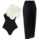 3D Floral One-Piece Swimsuit