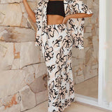 Botanical Floral Print Casual Co-ord Set