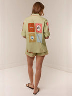 Linen Temperament Shirt&Shorts Set
