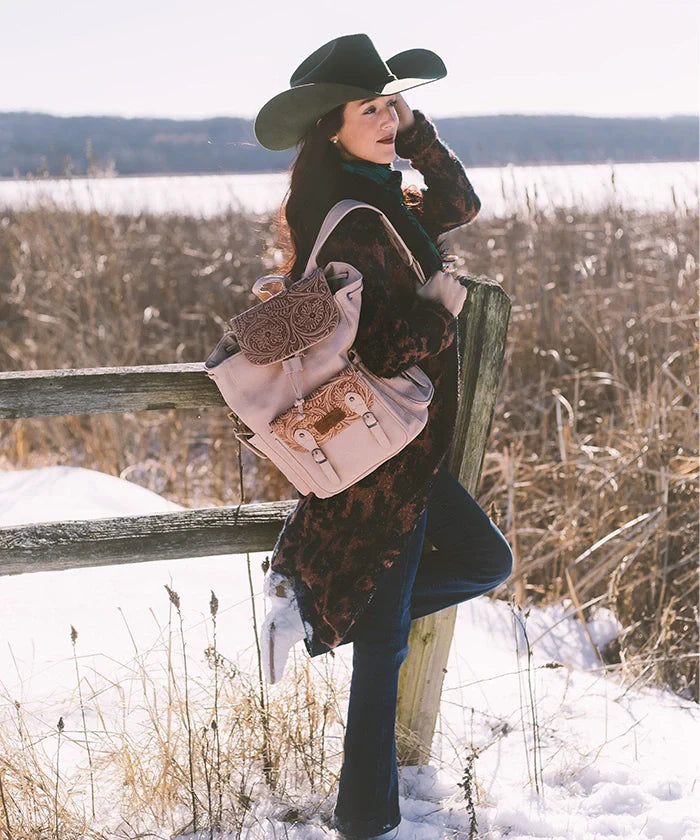Wrangler Floral Tooled Concealed Carry Backpack